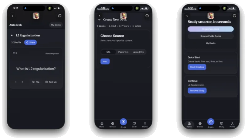 Autodeck interface
