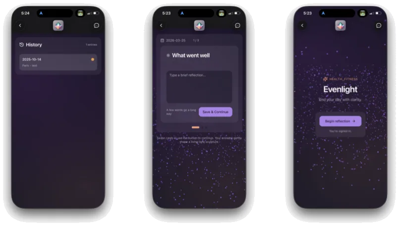 Evenlight interface