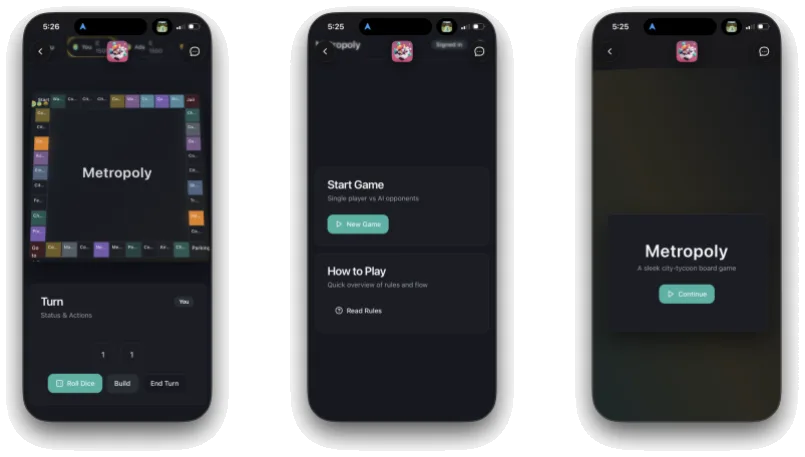 Metropoly interface