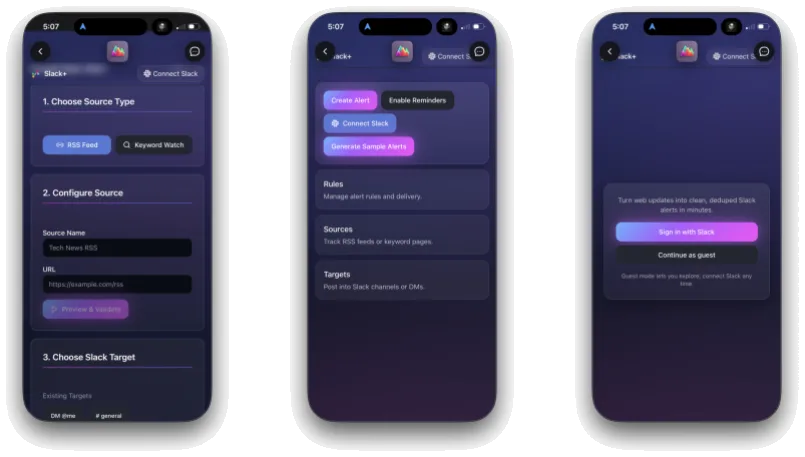 SlackPulse interface